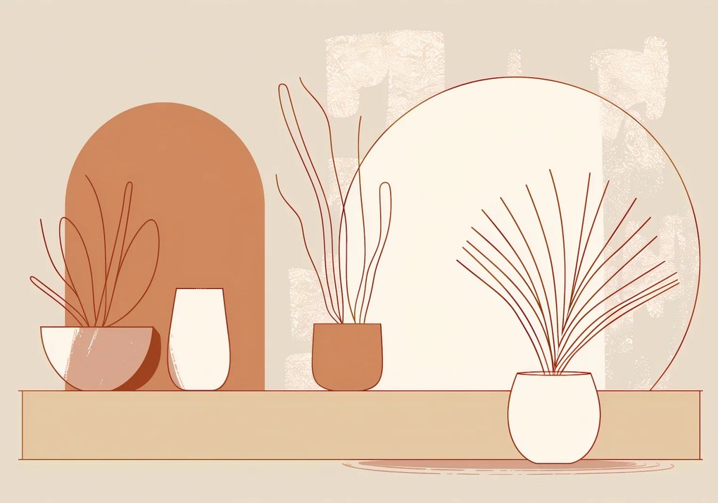 Poszter 100x70cm Növények kilátása