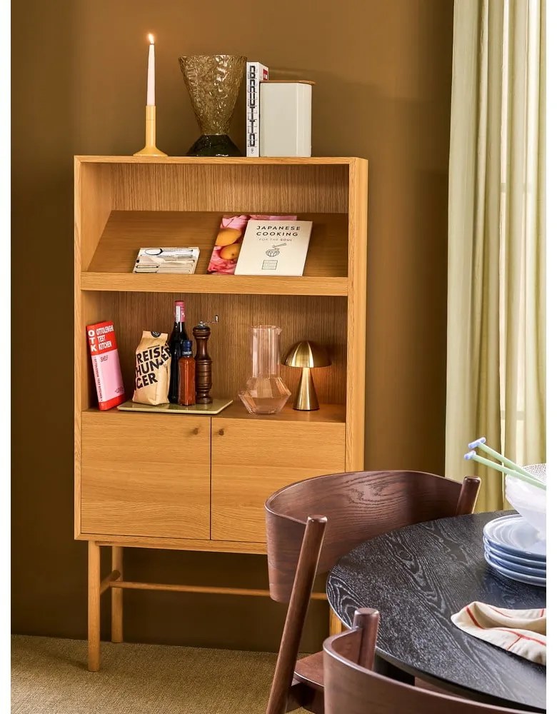 Natúr színű tölgyfa könyvespolc 80x150 cm Archive – Hübsch