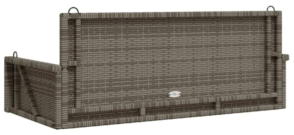 szürke polyrattan hintapad 119x56x48 cm
