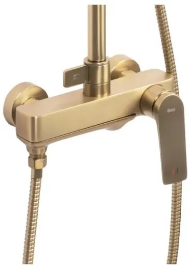 REA-P2400 - AVALON zuhanyszett csapteleppel, szálcsiszolt arany