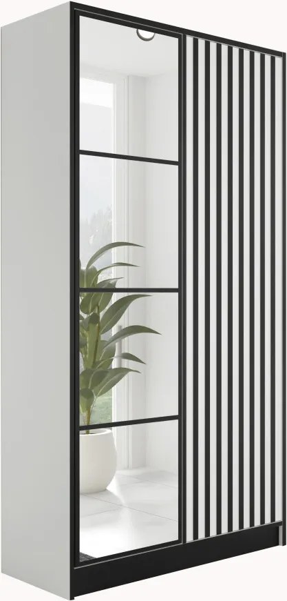 Eden2 2D Gardróbszekrény 104,8cm, Fehér