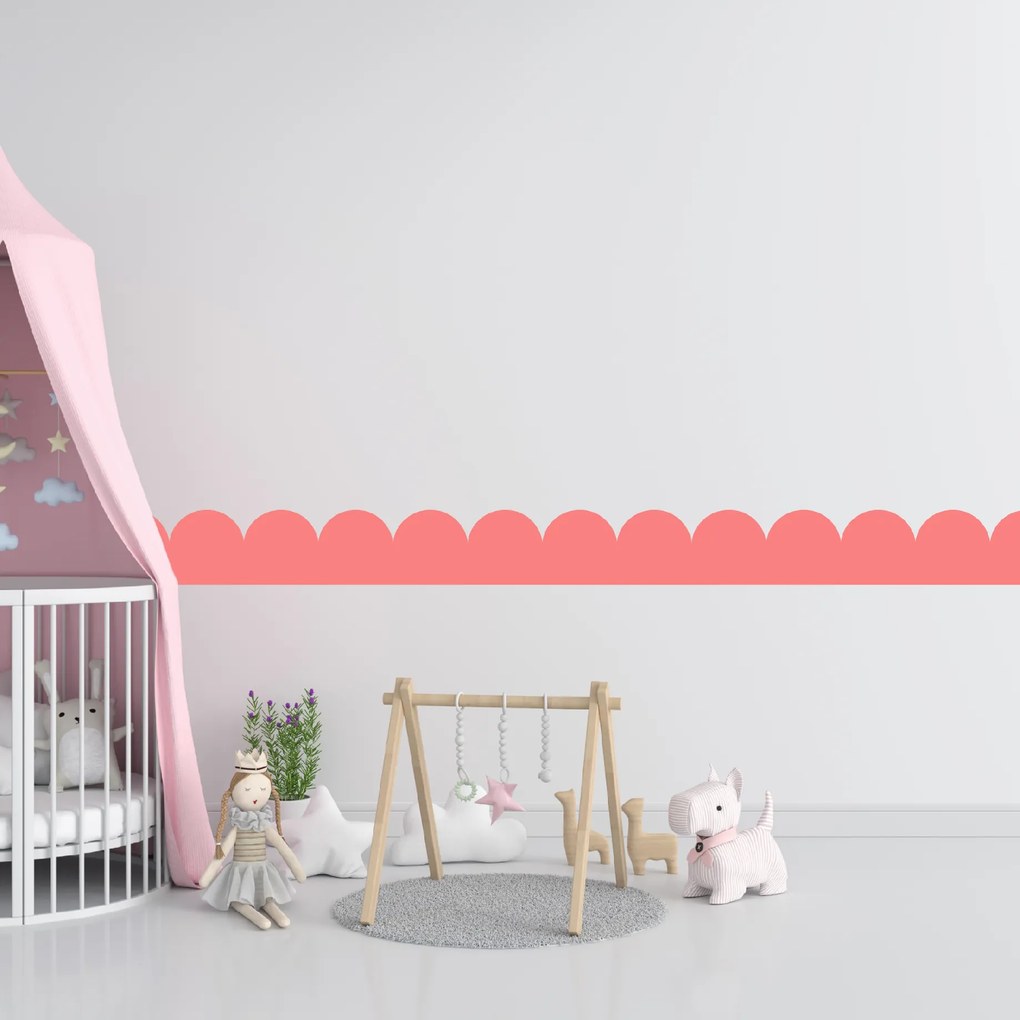 PIPPER. Textil öntapadó tapéta - Mini Ív - Rózsaszín szín Szín: Sötét