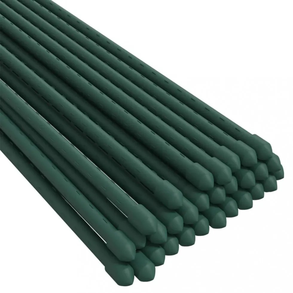 30 db zöld acél kerti növénykaró 150 cm