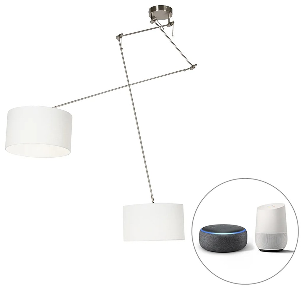 Okos függőlámpa acélból árnyékolóval 35 cm fehér, 2 db Wifi A60 - Blitz