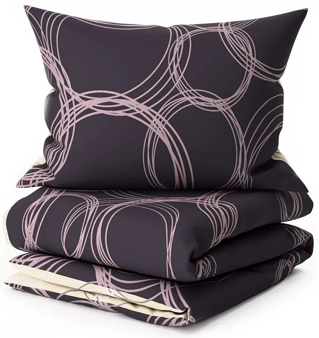 Pamut ágynemű BUBBLES BLEND fekete Ágyneműhuzat mérete: 70 x 90 cm | 140 x 200 cm