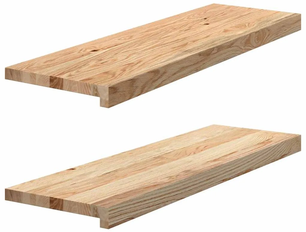 2 db tömör tölgyfa lépcsőfokok kezeletlen 80x30x2 cm
