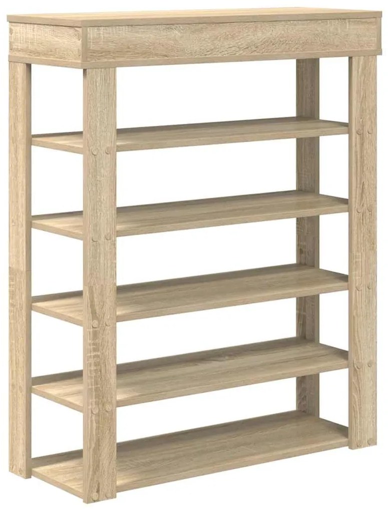 sonoma tölgy színű szerelt fa cipőtartó 80x30x98 cm