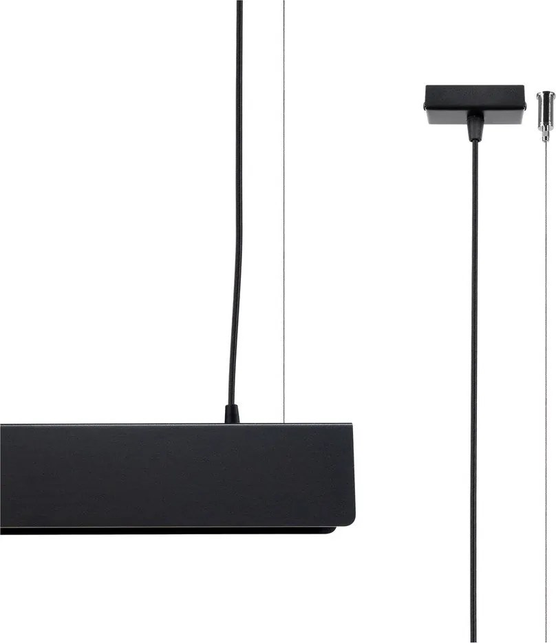 Fekete fém LED függőlámpa Nebula – Sollux