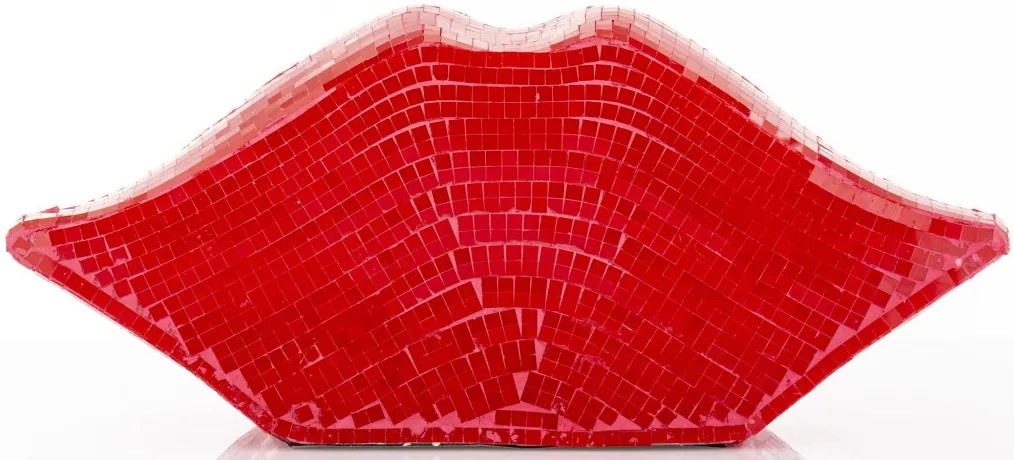 Dekorációs Száj Műanyag Piros 14x33x10cm