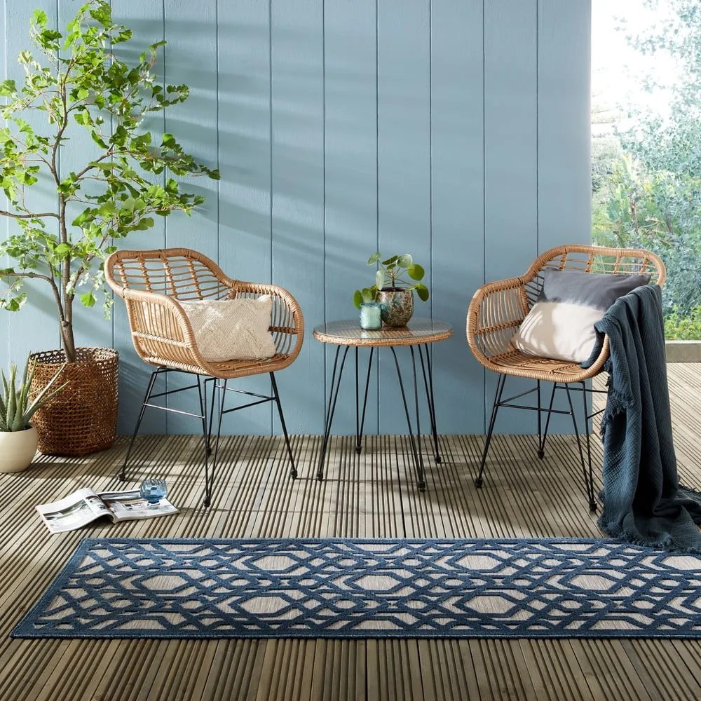 Kék kültéri szőnyeg 230x66 cm Oro - Flair Rugs