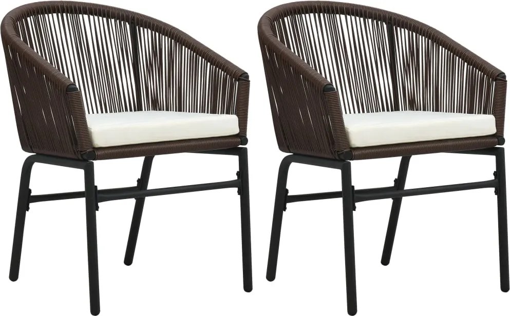 vidaXL 2 db barna PE rattan kerti szék