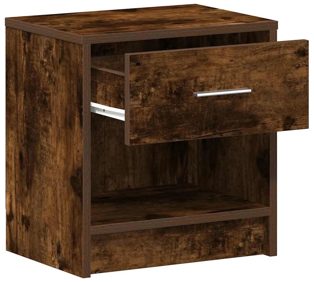 Füstös tölgy színű éjjeliszekrény fiókkal 39x28x41 cm