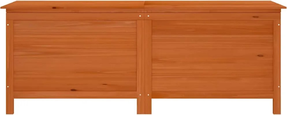 vidaXL barna tömör fenyőfa kerti tárolóláda 150 x 50 x 56,5 cm