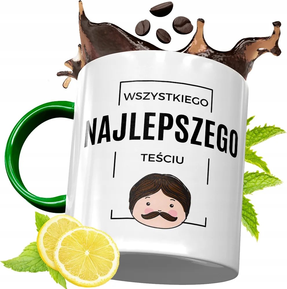 Zöld Bögre Apósnak Születésnapi Ajándéknak, fényképes nyomattal