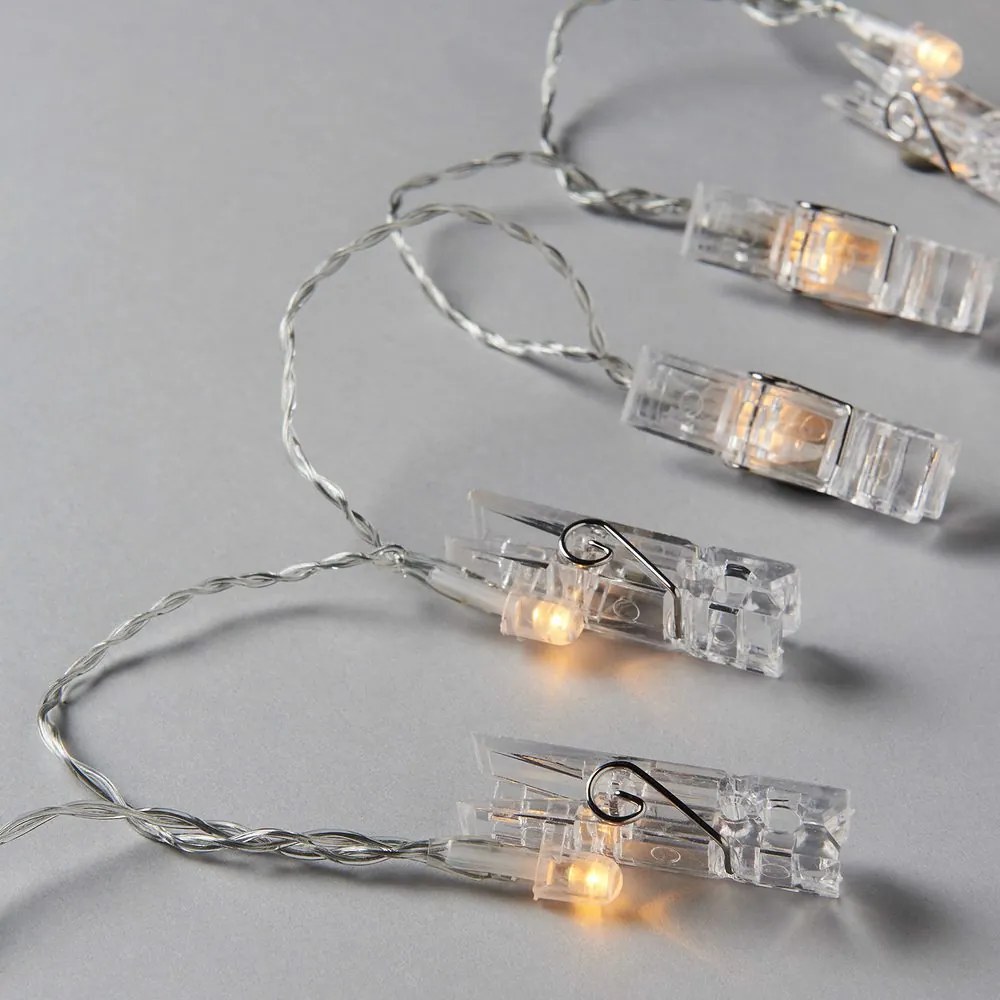 CLIP ART LED égősor USB csatlakozóval, csipesz 10 égővel