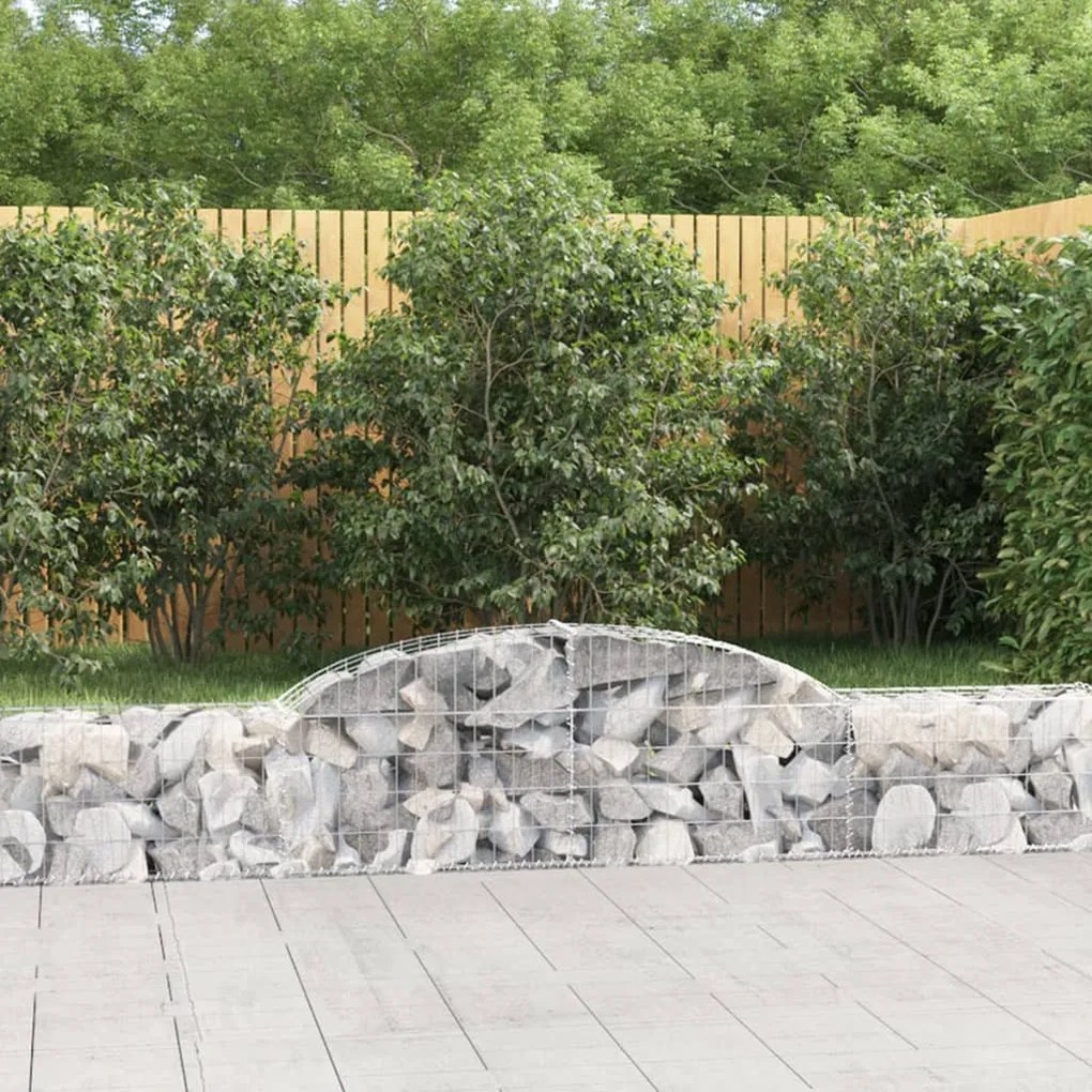 12 db íves horganyzott vas gabion kosár 300x30x40/60 cm