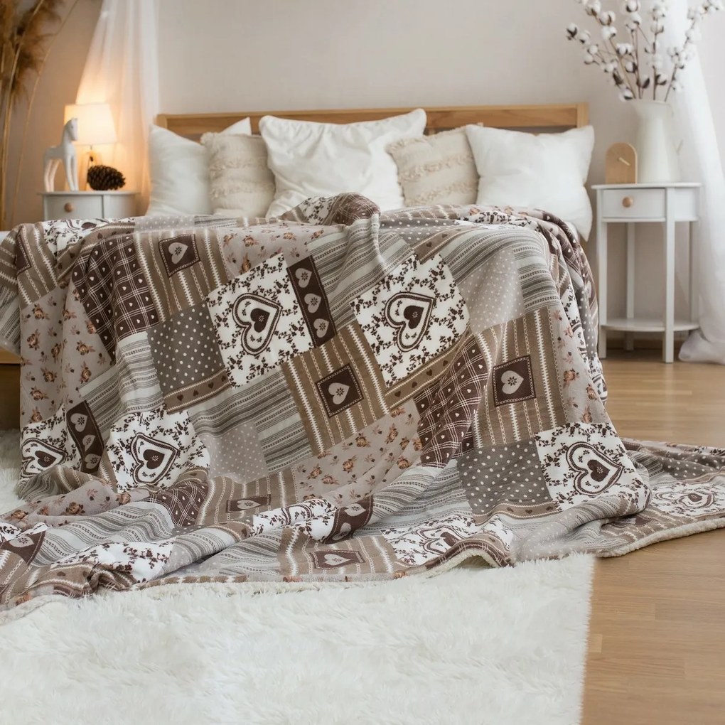 Stanex Beránková takaró Pečvork bézs, 150 x 200 cm