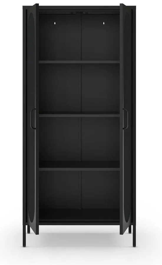 Fekete szekrény 80x170 cm Diora – Marckeric
