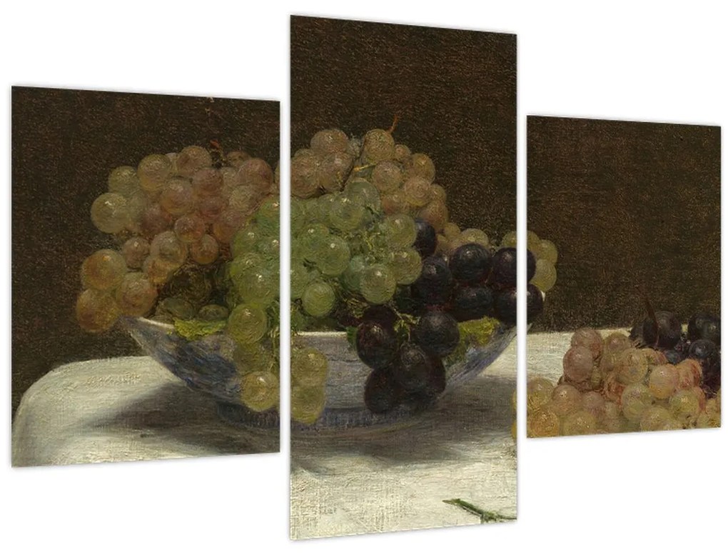 Kép - Henri Fantin-Latour, Still Life with Grapes and a Carnation, reprodukciók (90x60 cm)