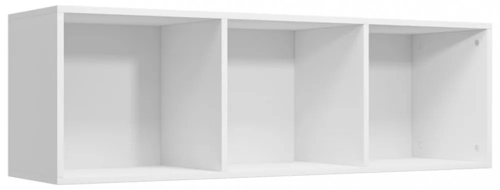 fehér szerelt fa könyv-/TV-szekrény 36 x 30 x 114 cm