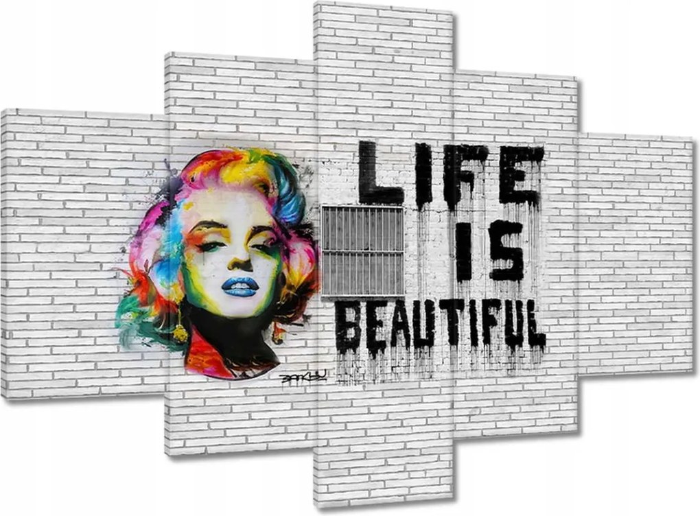 Festmények 150x105 Banksy Life is beautiful
