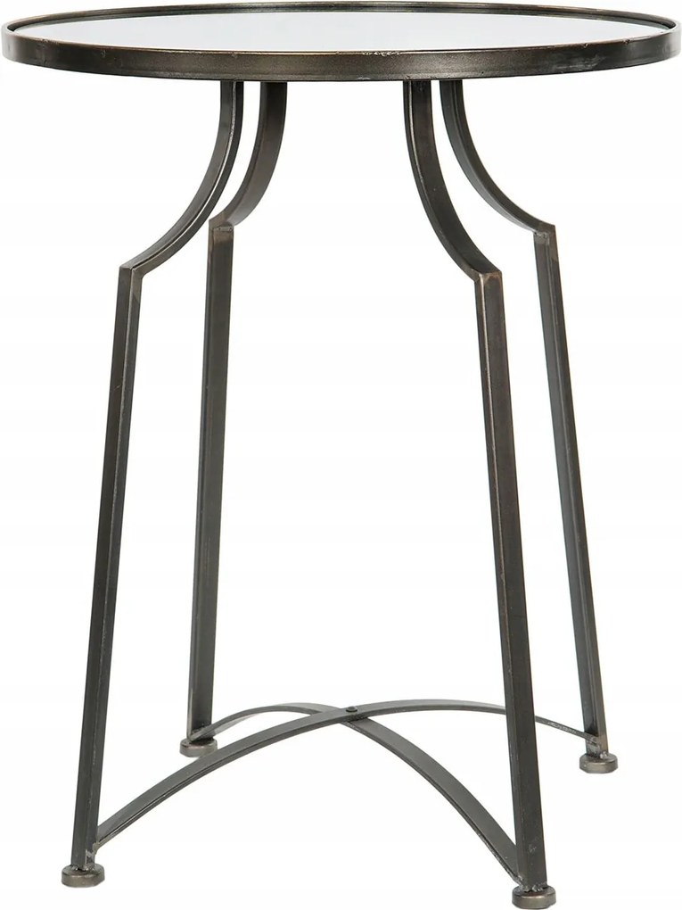 Silvia Asztal tükör asztallap loft stílus átm. 50cm