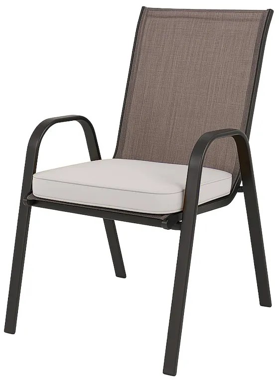 Kültéri széktámla párna VIREON 44x45 cm, elefántcsont színű