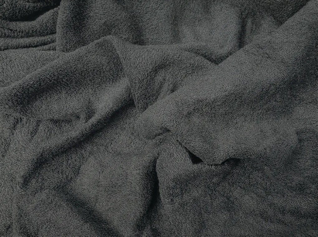 Molton fleece gumis lepedő antracit 90 x 200 cm