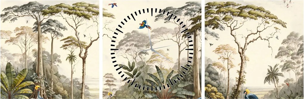 Kép - Amazonas esőerdő (órával) (90x30 cm)