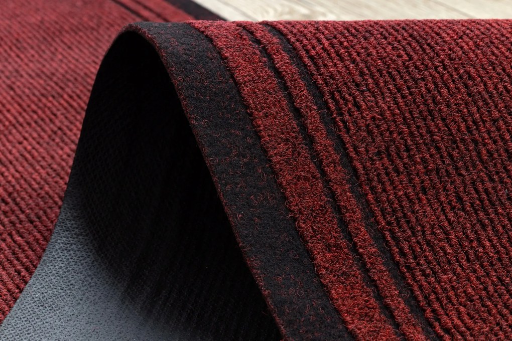 Lábtörlő csúszásgátló Malaga piros Univerzális Csíkos 100x520 cm