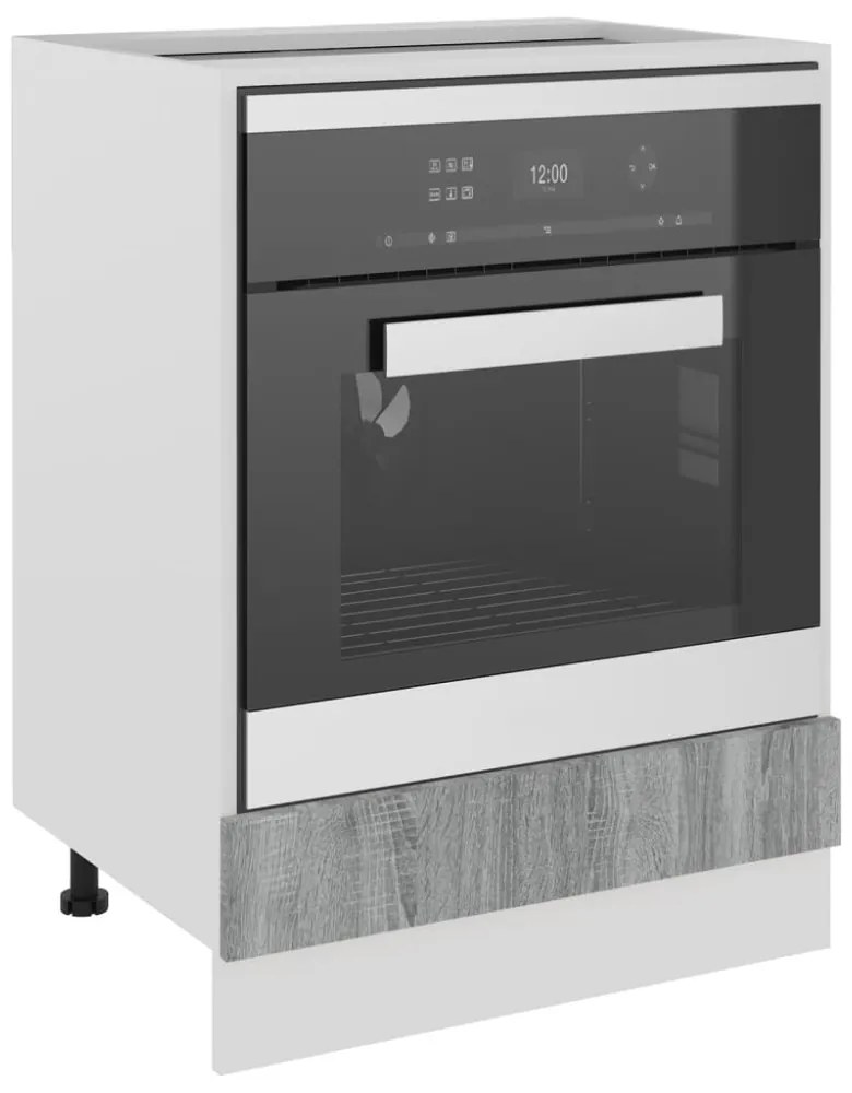 “Riga” szürke sonoma színű szerelt fa sütőszekrény