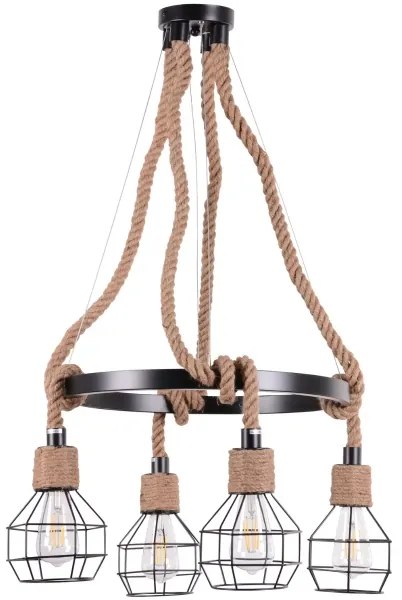 Csillár zsinóron ROPE ALEGRA 4xE27/10W/230V