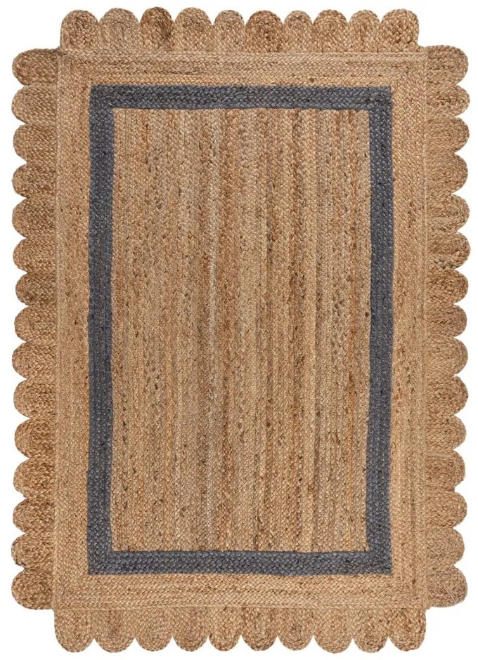 Szürke-natúr színű kézi szövésű juta szőnyeg 120x170 cm Grace Grey – Flair Rugs