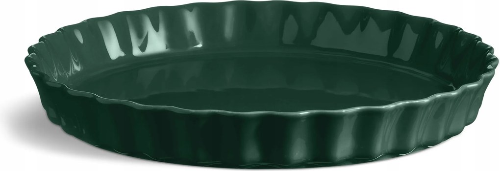 Emile Henry Natural Chic Kerámia Tortaforma 28 cm Sötétzöld