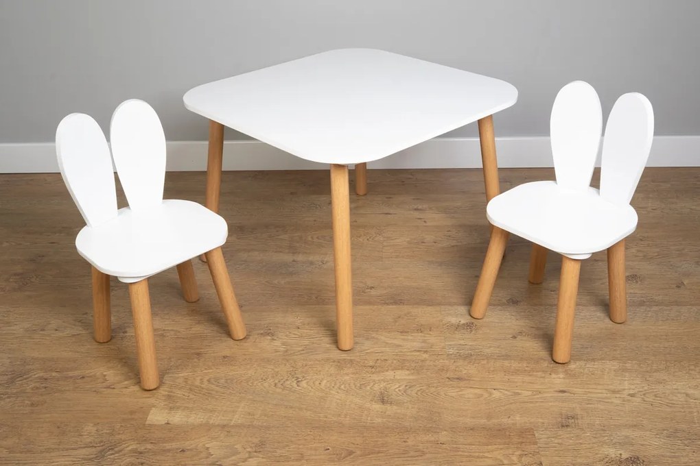 Ourbaby - Gyerek asztal és székek nyuszifülekkel Bunny