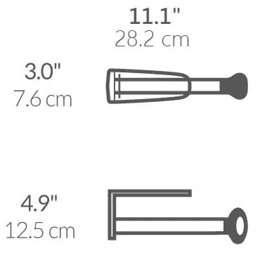 Fali acél papírtörlő tartó - simplehuman