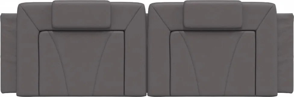 szürke műbőr fejtámla párna Viana 160 cm