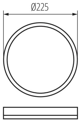 Kanlux 31512 - LED mennyezeti lámpatest AZPO LED/11,8 W/230 V Ø 22,5 cm IP54 fehér