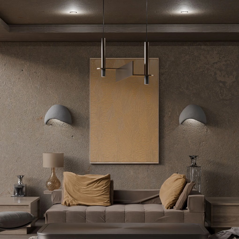 Fali Lámpa Szett (2 db)Wabi Sabi Shell - Betonszürke