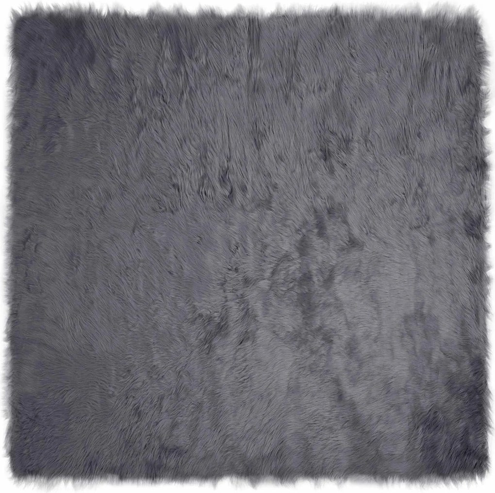 vidaXL Műgyapjú Szőnyeg Tafalla Antracit 120 x 120 cm Poliészter