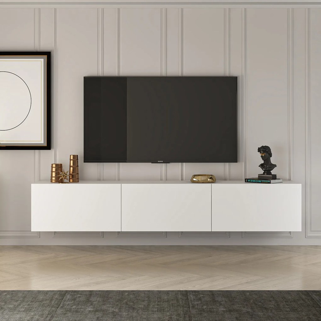 TV asztal NEXIRA 150 cm, fehér