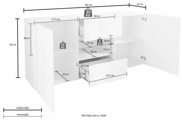 Komód ARIA sonoma tölgy
