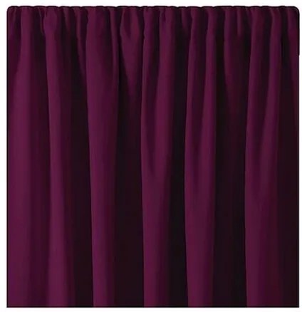 AmeliaHome Blackout Oxford Pleat függöny, szilvakék, 140 x 245 cm