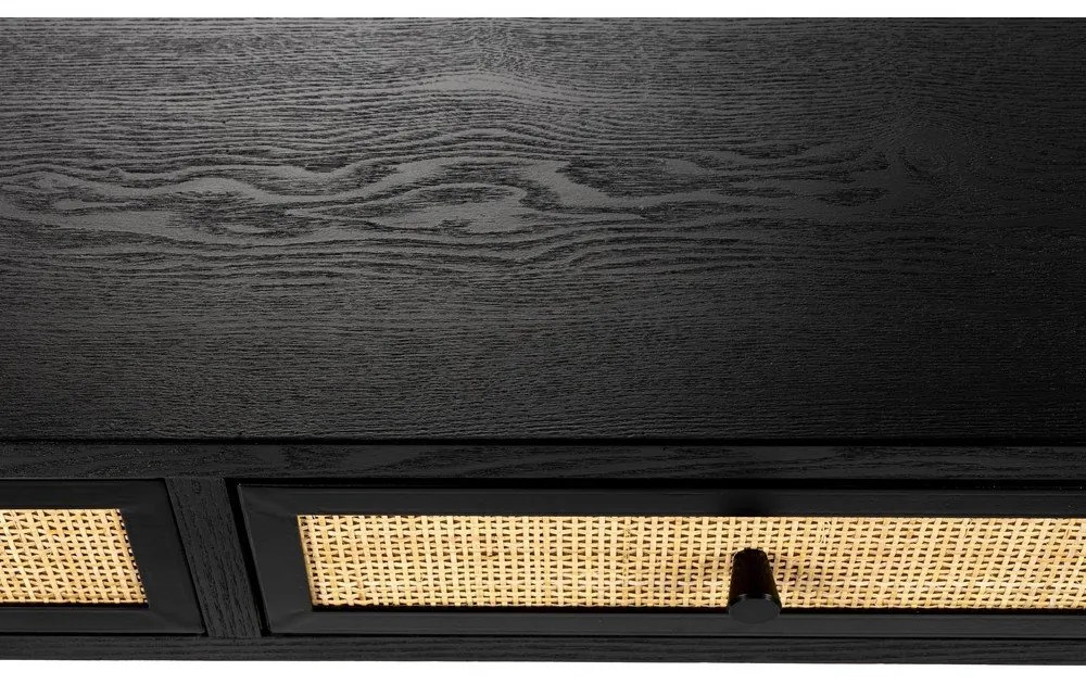 Fekete konzolasztal 40x120 cm Guuji – White Label