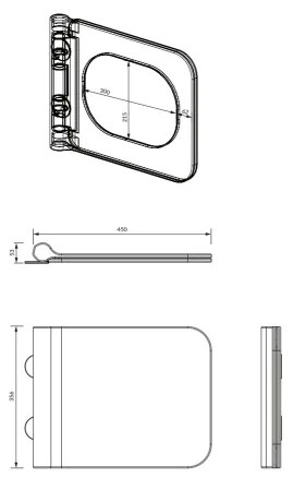 OMNIRES BOSTONDEBP - WC-ülőke SoftClose BOSTON duroplast/fényes fehér