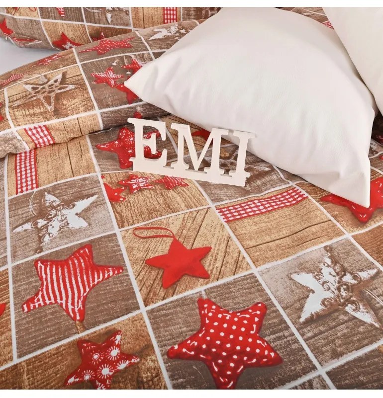 EMI Ginger karácsonyi pamut ágyneműhuzat, A standard egyszemélyes ágy szett tartalma: 1x 140x200 + 1x 70x90