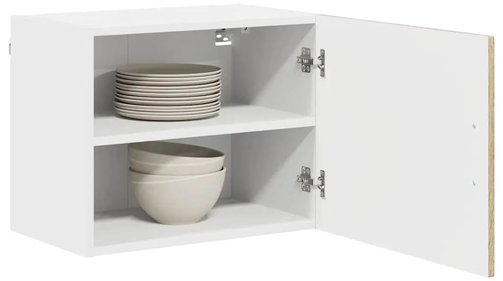 Fali konyhaszekrény 2 pcs Sonoma tölgy 50 x 31 x 40 cm Faanyag