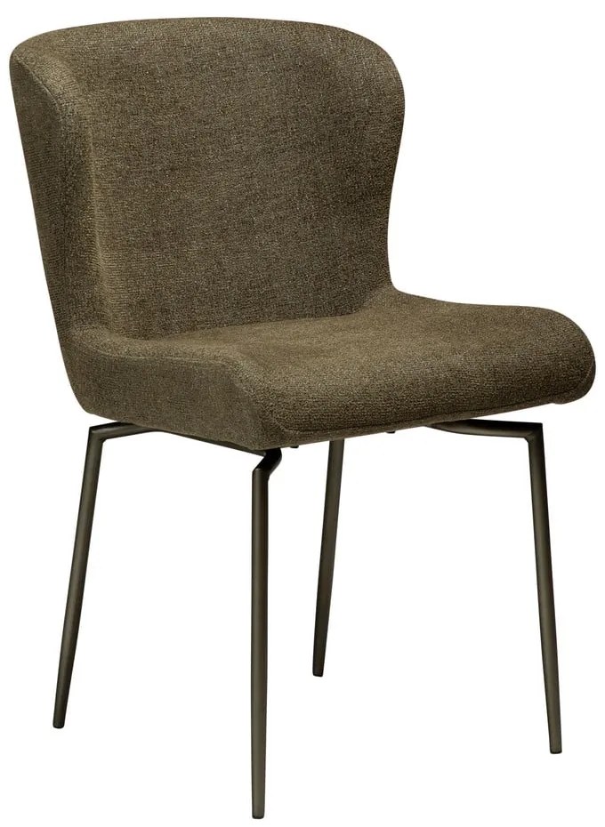 Khaki kárpitozott étkezőszék Glam – DAN-FORM Denmark