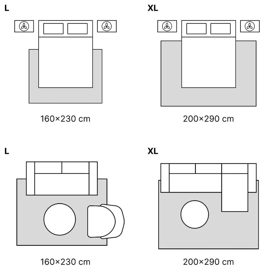 Szürke szőnyeg 200x280 cm Soft – FD