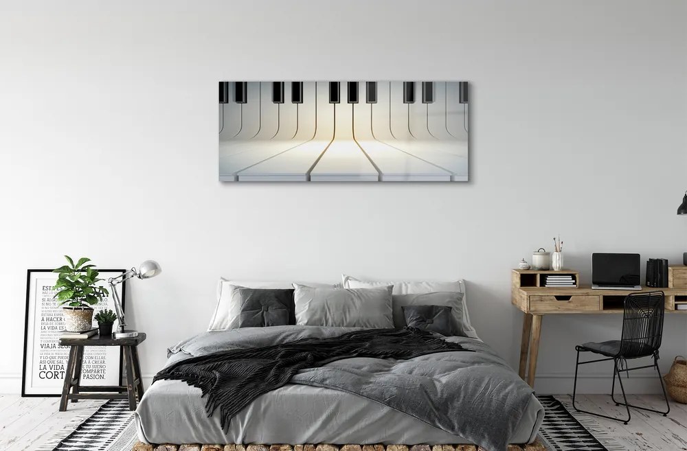 Üvegképek zongora billentyűk 120x60cm